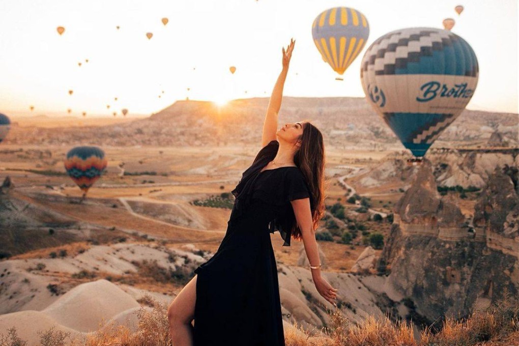 Raai Laxmi catches hot-air balloons at sunrise in Cappadocia, Turkey. Photo:@iamraailaxmi/Instagram