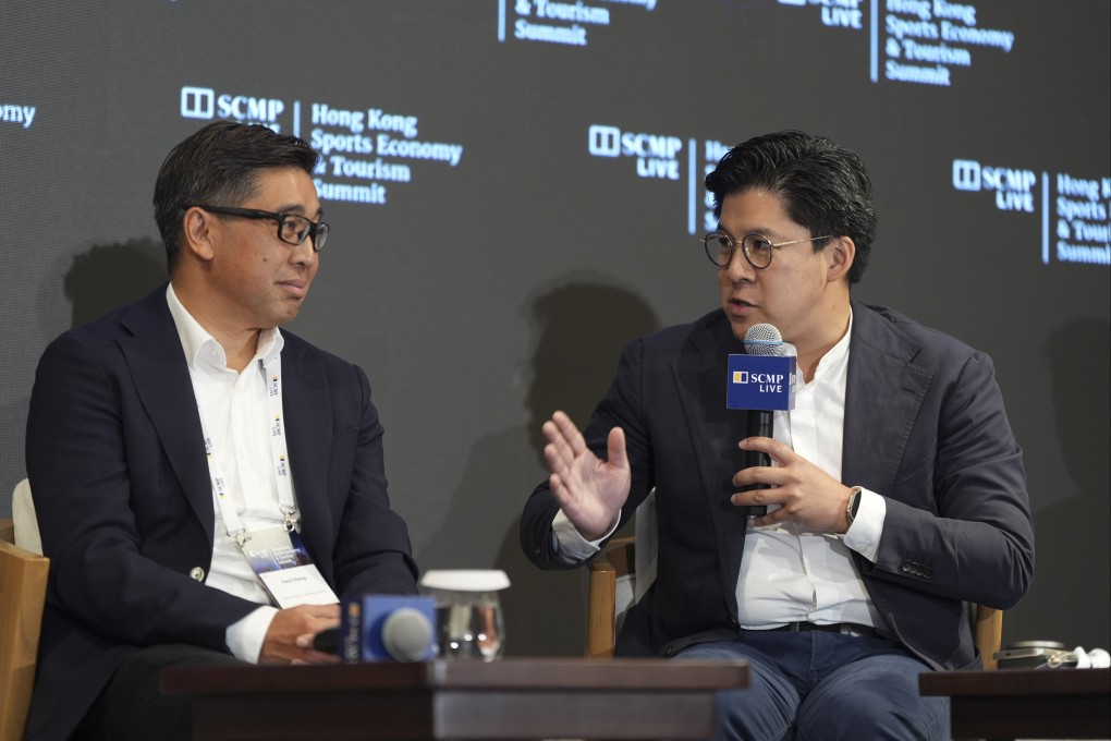 Kenneth Fok (right), vice-president of Sports Federation & Olympic Committee of Hong Kong, China, believes the Greater Bay Area is key to Hong Kong sport. Photo: Eugene Lee