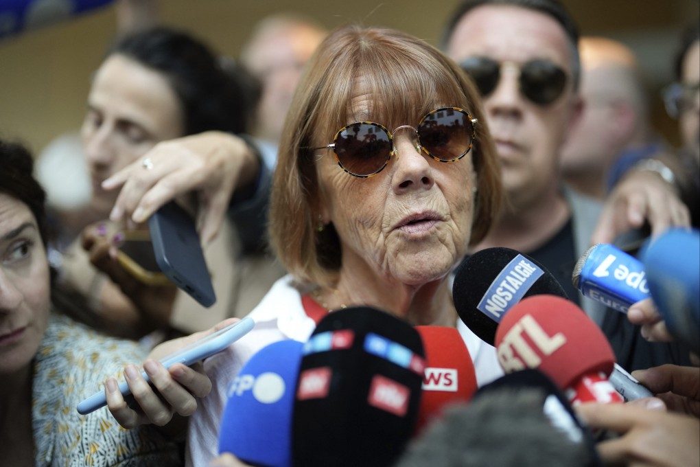 Gisele Pelicot speaks to media as she leaves the Avignon courthouse on Thursday. Photo: AP