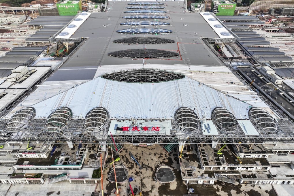 Construction of the Chongqing East Railway Station and affiliated comprehensive transportation hub in southwest China’s Chongqing. Photo: Xinhua