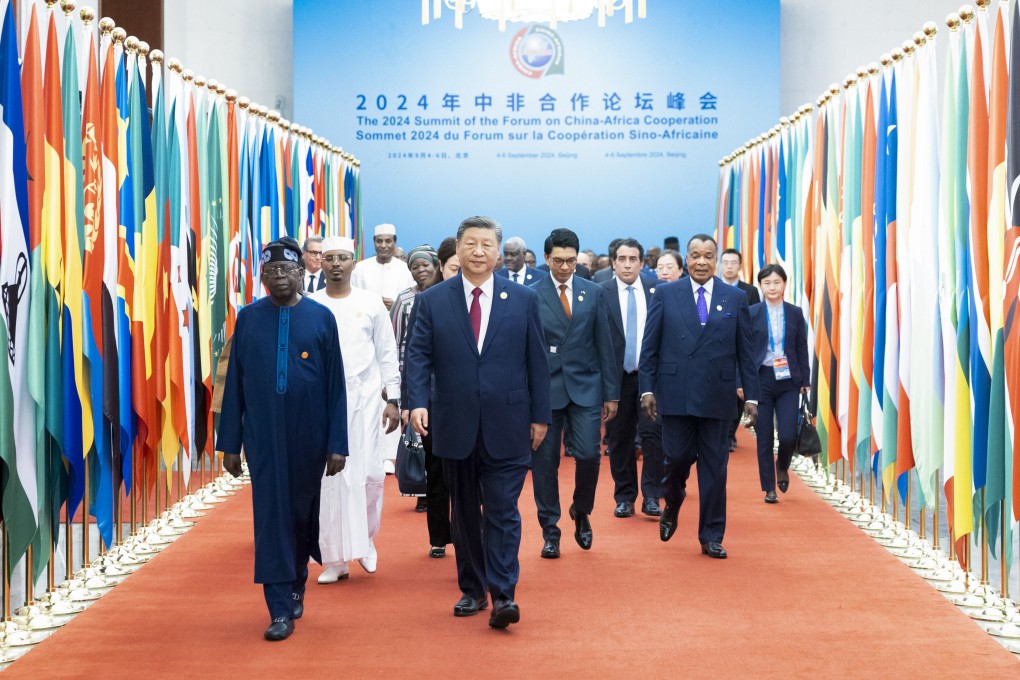 Chinese President Xi Jinping (centre) and leaders of African nations arrive to attend the opening of the 2024 Forum on China-Africa Cooperation (FOCAC) summit in Beijing on Thursday. Photo: Xinhua