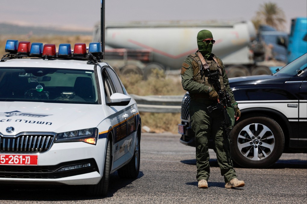 An Israeli soldier stands guard near the Allenby Bridge Crossing between the West Bank and Jordan, following a fatal shooting in the area, in the Israeli-occupied West Bank. Photo: Reuters