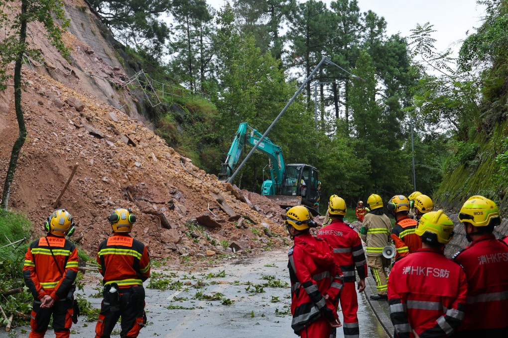 The landslide occurred on Sunday morning. Photo: Dickson Lee