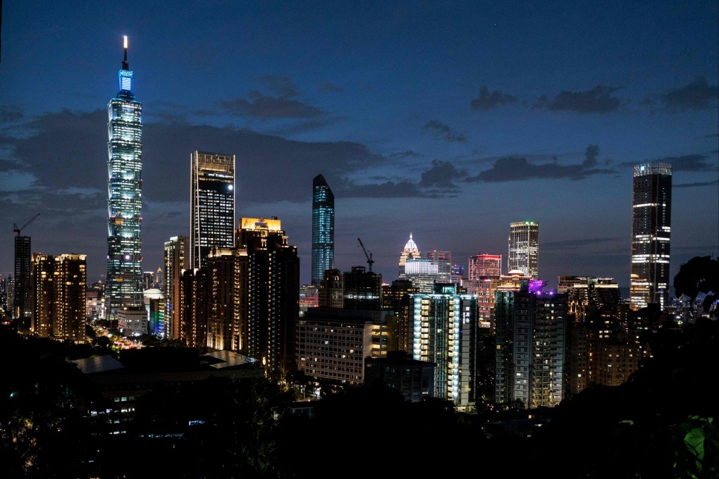 The Taipei skyline at night. Home values in Taiwan have risen sharply since the Covid-19 pandemic, defying increases in interest rates and persistent tensions across the Taiwan Strait. Photo: AFP