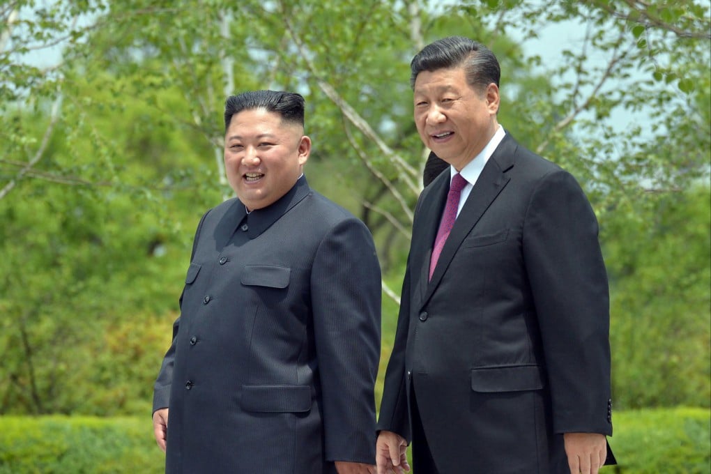 North Korean leader Kim Jong-un and Chinese President Xi Jinping during Xi’s visit to Pyongyang in 2019, the last time the two leaders met. Photo: Reuters