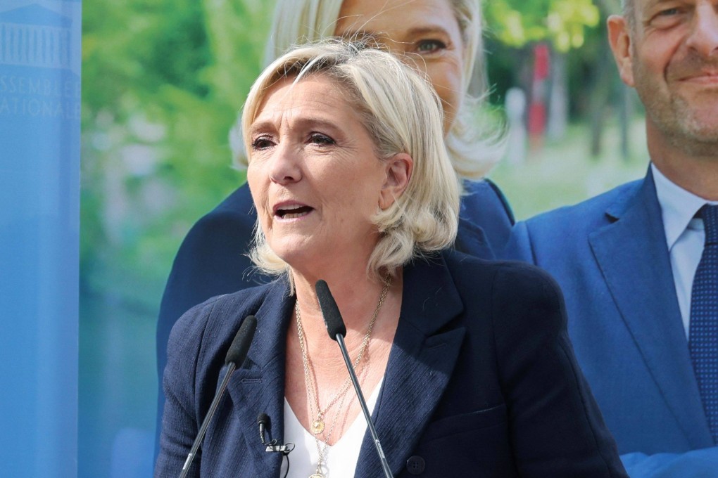 French far-right leader Marine Le Pen on Sunday. Photo: AFP