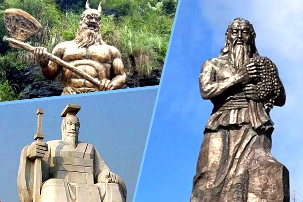 Three legendary figures in China that shaped the early foundations of Chinese civilisation. Photo: SCMP composite/Baidu