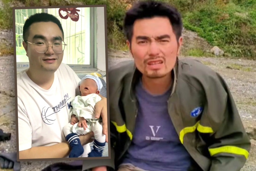A hero in China, who saved countless flood victims two years ago, is now receiving public blessings in celebration of his son’s birth. Photo: SCMP composite/Douyin