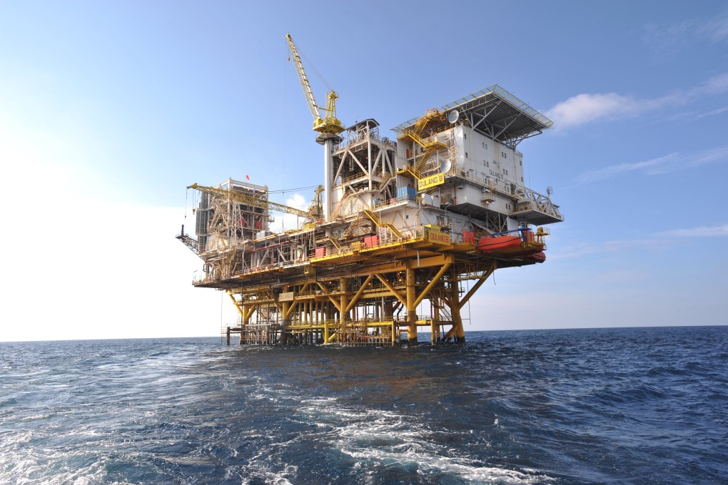 An oil platform operated by Petronas off the coast of Malaysia. Photo: Petronas Malaysia / Handout via AFP