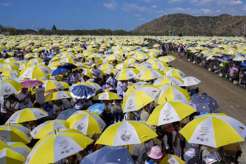 Catholic faithful attend a mass led by Pope Francis in East Timor, on September 10, 2024. Photo: AP