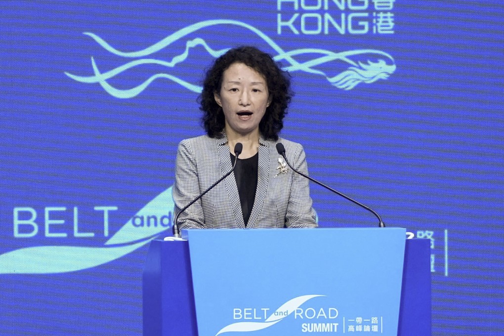 Li Yongjie, China’s deputy international trade representative, said Beijing would expand Hong Kong’s role under the Belt and Road Initiative. Photo: Eugene Lee
