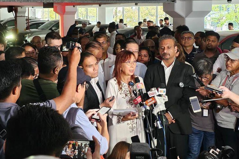 Malaysian lawmaker Teresa Kok addresses the media on Tuesday after being questioned by police. Photo: Instagram/Teresa Kok