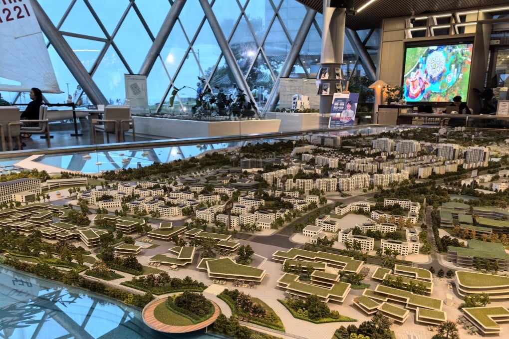 A table displays models of new apartments developed by Sino-Ocean Group in Qinhuangdao city, Hebei province, China, on June 30, 2024. Photo: Simon Song