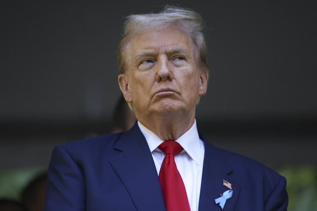 Republican US presidential nominee Donald Trump attends the 9/11 Memorial ceremony in New York on Wednesday. Photo: AP