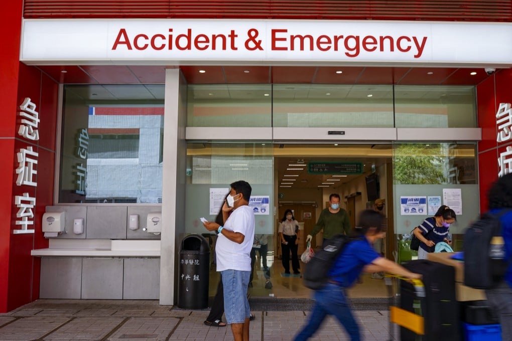 The man suffered multiple injuries and was taken to Kwong Wah Hospital. Photo: Warton Li