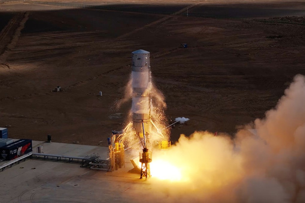 LandSpace’s Zhuque-3 reusable rocket’s engine reignition technology was tested as part of the test flight on Wednesday in northern China. Photo: Xinhua