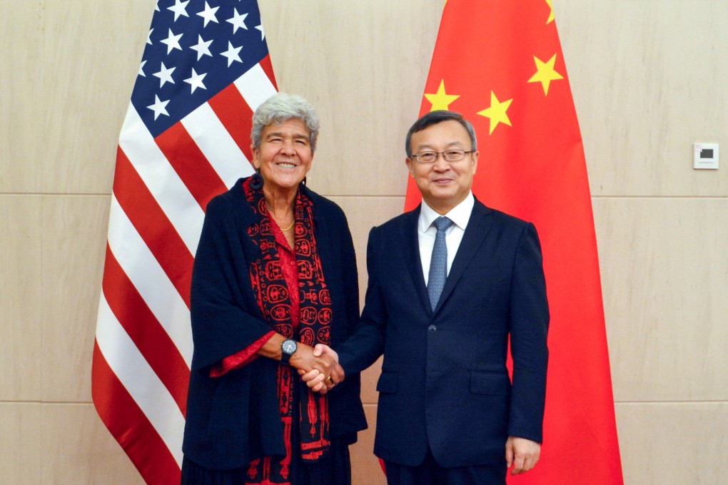 Commerce vice-minister Wang Shouwen with Marisa Lago, the US under secretary of commerce for international trade, in the northern Chinese port city of Tianjin. Photo: China Ministry of Commerce