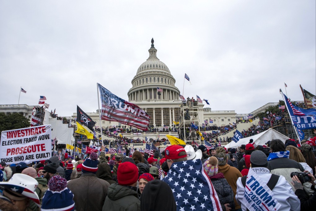 Supporters of Donald Trump rally at the US Capitol in Washington in 2021. Photo: AP