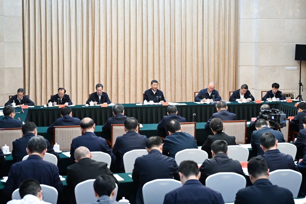 President Xi Jinping delivers a speech during a meeting on the ecological conservation and high-quality development of the Yellow River basin in Lanzhou, northwest China’s Gansu province. Photo: Xinhua