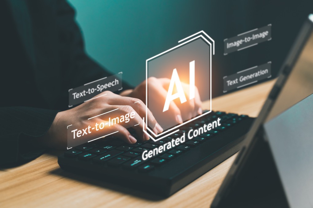 Under China’s proposed rules, online content providers would be required to use conspicuous labels for all AI-generated text, videos, audio and virtual scenes. Photo: Shutterstock