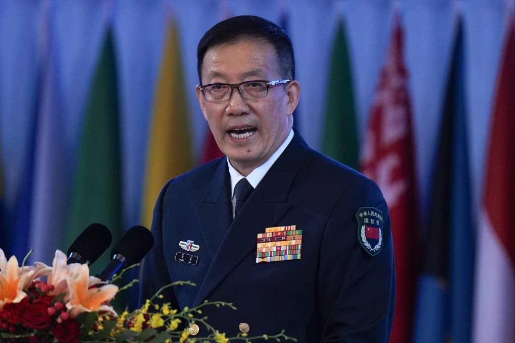 Chinese Defence Minister Dong Jun speaks at the 11th Xiangshan Forum in Beijing. Dong said China was open to “pragmatic” cooperation with other armed forces to build mutual trust and step up defence ties with countries in the region. Photo: AP