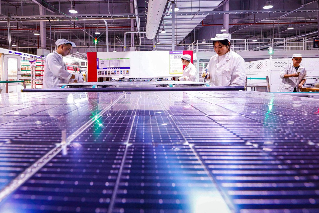 Chinese photovoltaic cells will be subject to a 50 per cent tariff under a US plan announced on Friday. Photo: AFP