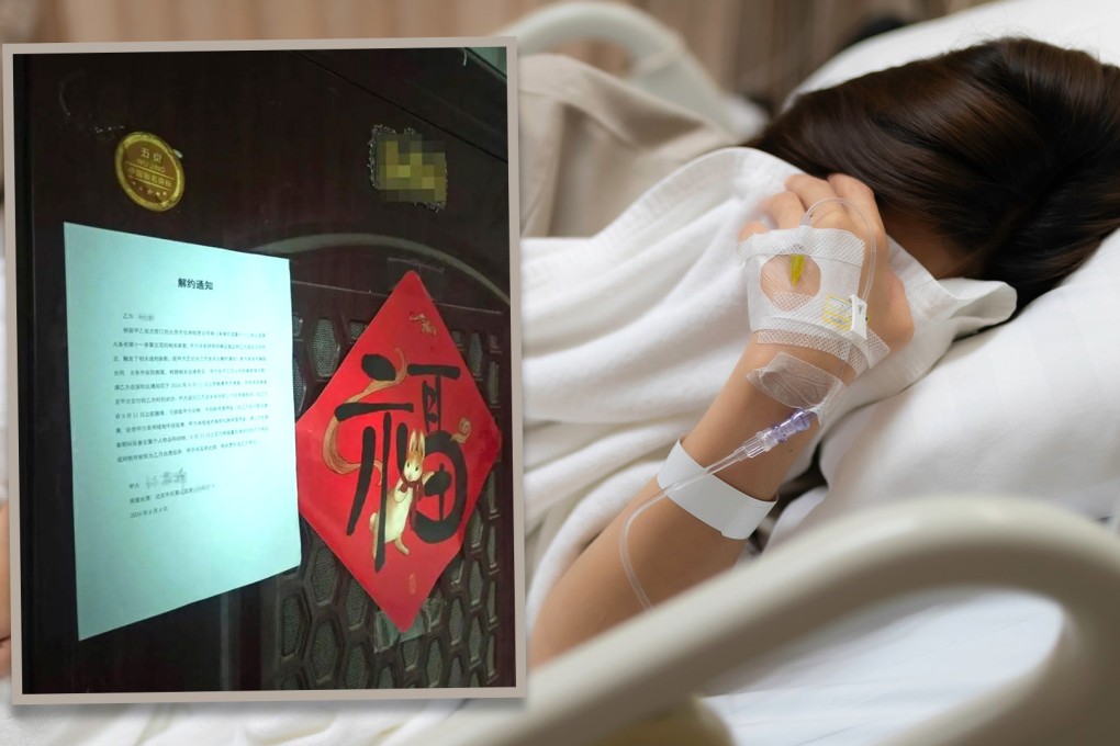 A landlord in China has made headlines for trying to evict a tenant suffering from terminal cancer, expressing worries that their passing could diminish the property’s value. Photo: SCMP composite/Shutterstock/Douyin