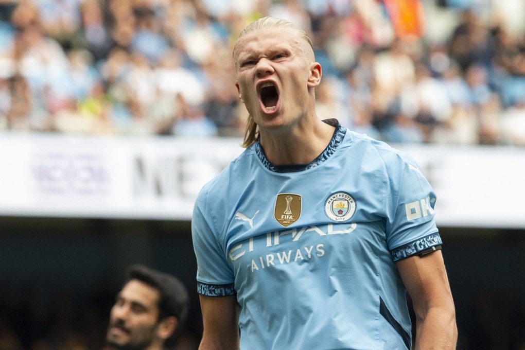 Erling Haaland scored twice as Manchester City came from behind to beat Brentford. Photo EPA-EFE