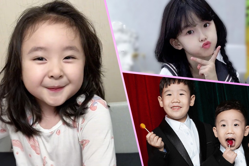 Child influencers in China whose popularity is on par with that of leading mainland movie stars. 
Photo: SCMP composite/Douyin/Sina