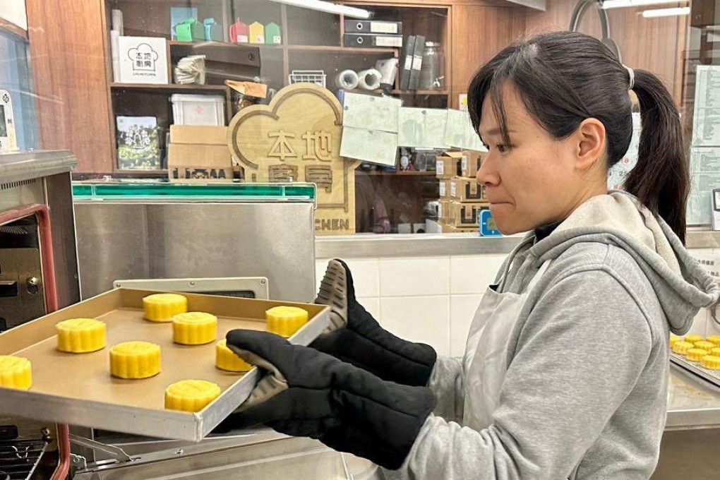 Vivian Leung prepares to bake mooncakes made the traditional way using ingredients sourced in Hong Kong for charity Locofarms. Photo: Locofarms