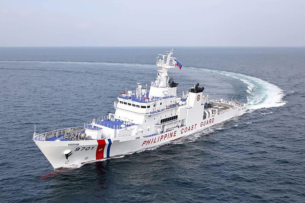 The Philippine coastguard ship BRP Teresa Magbanua, which was withdrawn from Sabina Shoal over the weekend. Photo: Handout