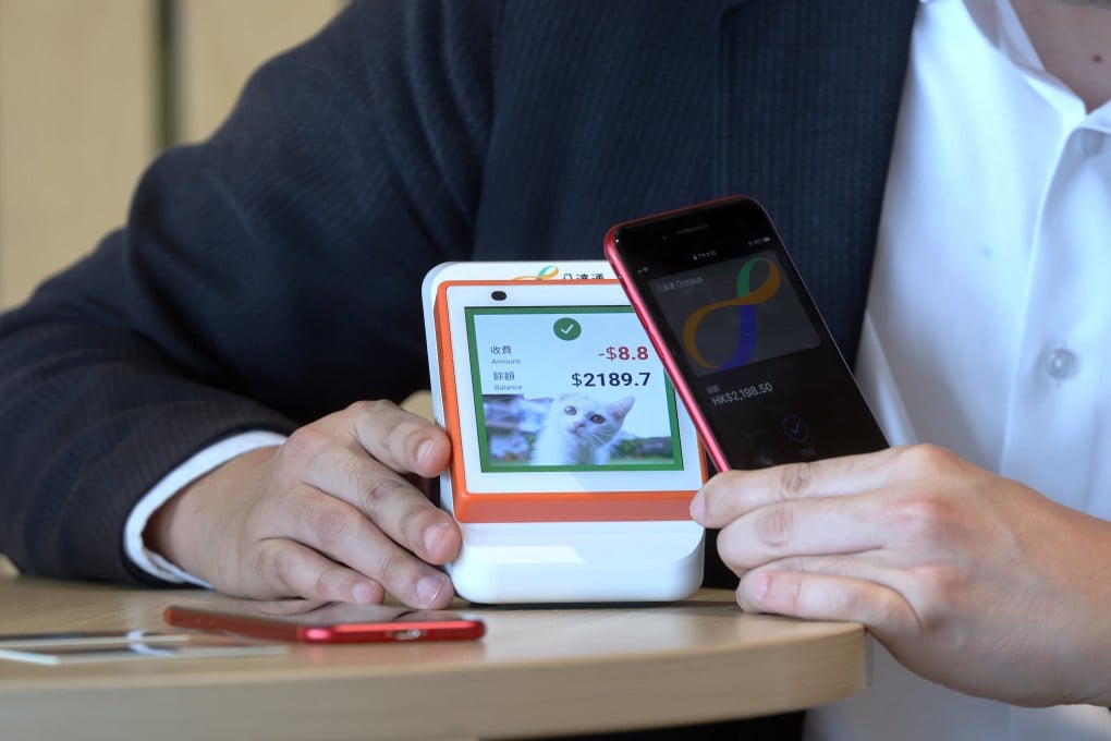 The dual-currency card housed within a single e-wallet enables users to top up their balance in Hong Kong dollars. Photo: Edmond So