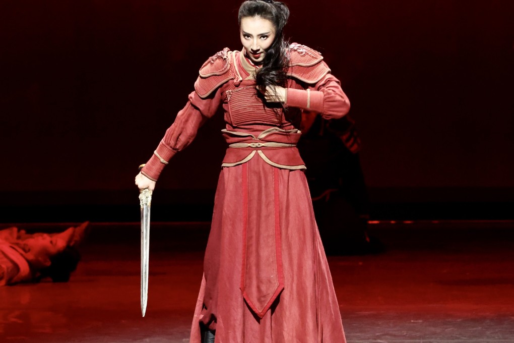 Hao Ruoqi in the title role in Ningbo Performance & Arts Group’s performance of Mulan as part of the Chinese Culture Festival 2024 in Hong Kong. Photo: LCSD