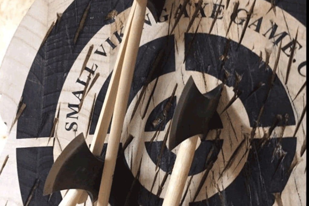 Forget darts – in bars across Germany, people are picking up and throwing axes into wall-mounted targets to let off some steam. Photo: Instagram/heldbergs_official