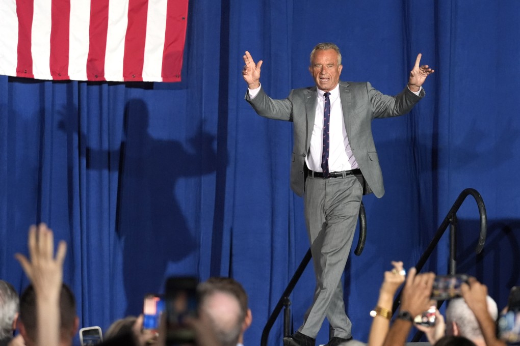 Robert F. Kennedy Jnr at a campaign event for Donald Trump in Glendale, Arizona on Saturday. Photo: AP