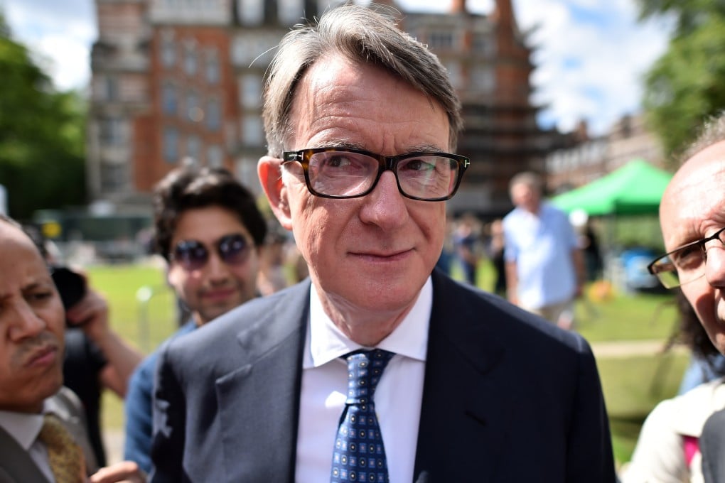 Peter Mandelson, a former British trade secretary, is believed to be close to Keir Starmer, the country’s new prime minister. Photo: AFP