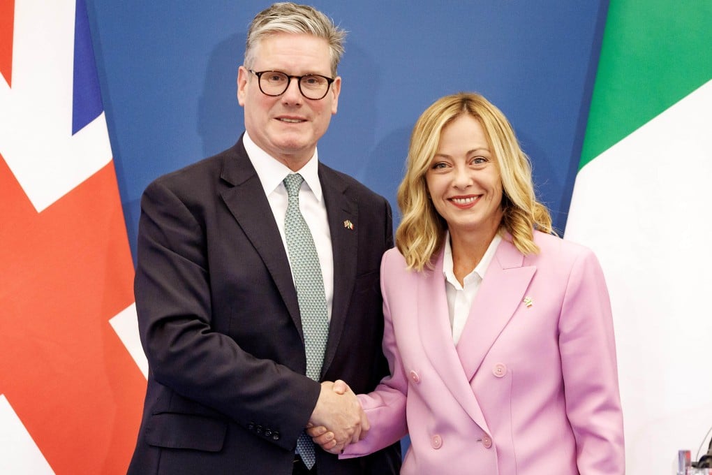 UK Prime Minister Keir Starmer with Italian Prime Minister Giorgia Meloni in Rome, Italy on Monday. Photo: LaPresse via Zuma Press / dpa