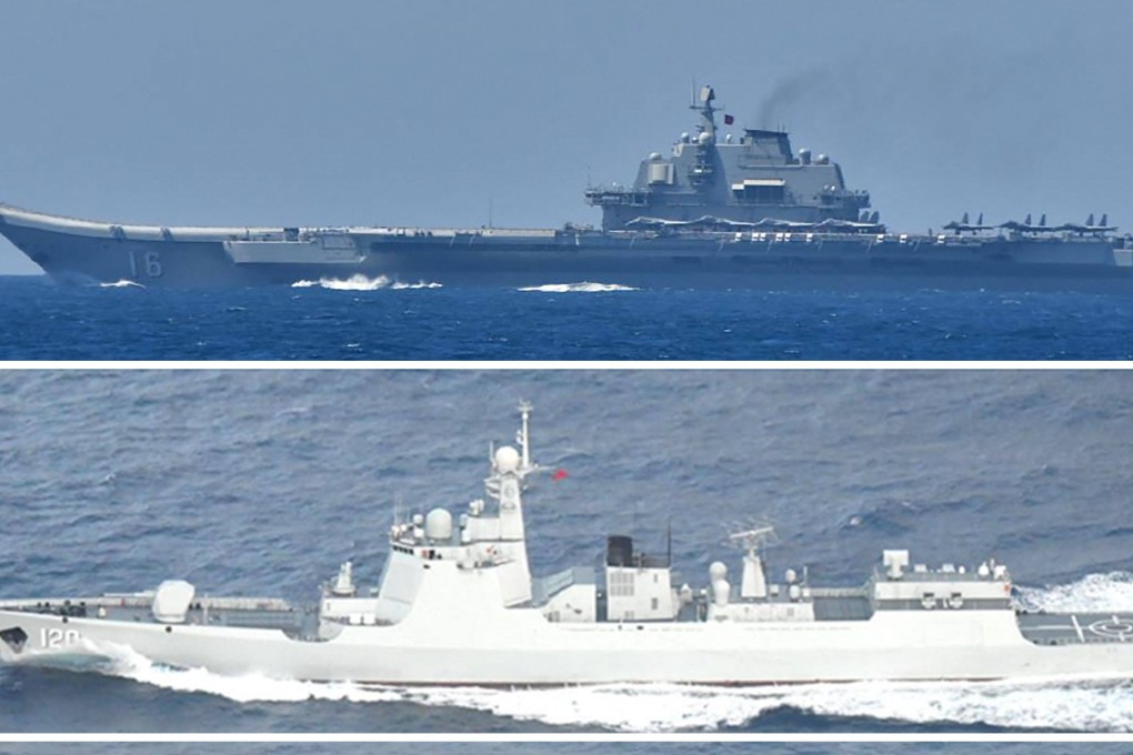Japan’s Ministry of Defence has protested against the passage of the Chinese warships. Photo: AFP