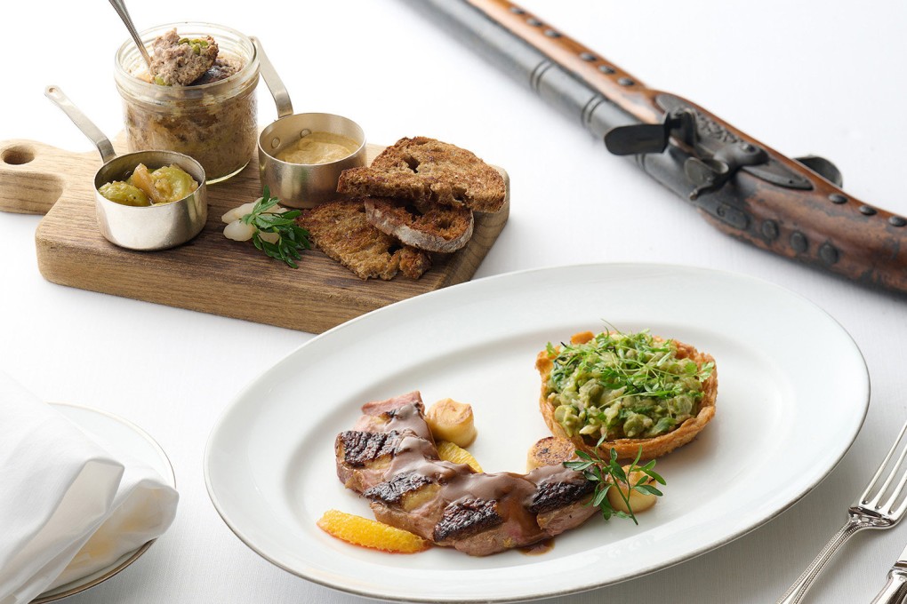 Seared duck breast & wild boar pate Richelieu bocal, part of the autumn game menu at Hugo’s, in Hong Kong. Photo: Hugo’s