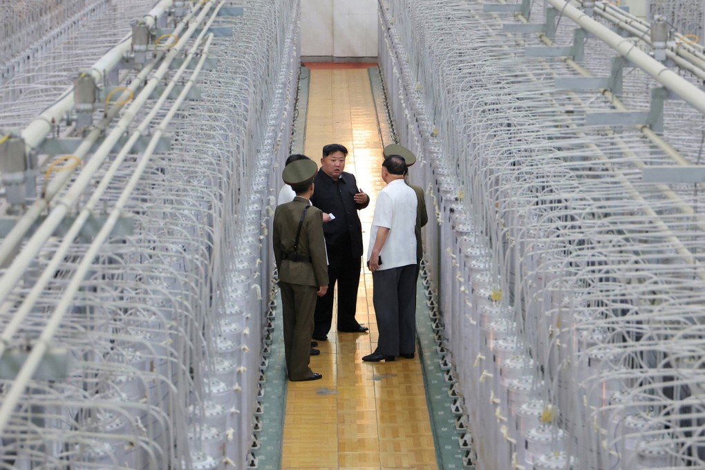 Kim Jong-un inspects the production of weapons-grade nuclear material at North Korea’s Nuclear Weapons Institute. “That’s a lot of material,” analysts said. “Those are a lot of weapons.” Photo: KCNA/via EPA-EFE