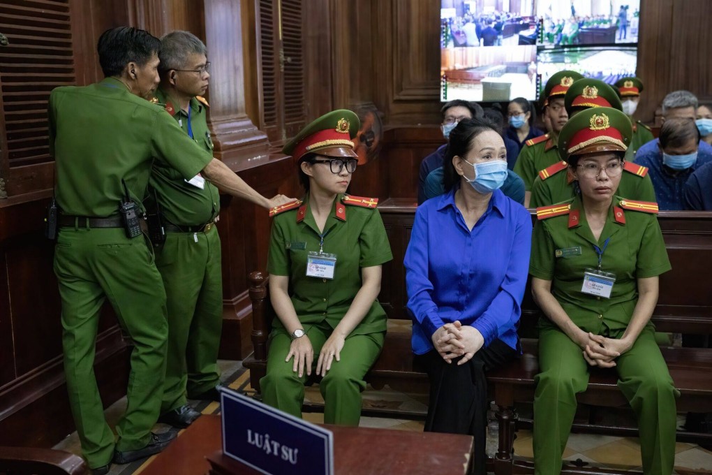 Truong My Lan at the Ho Chi Minh City People’s Court in Ho Chi Minh City. She was found guilty in April of swindling cash for over a decade in one of the biggest corruption cases in history. Photo: Bloomberg