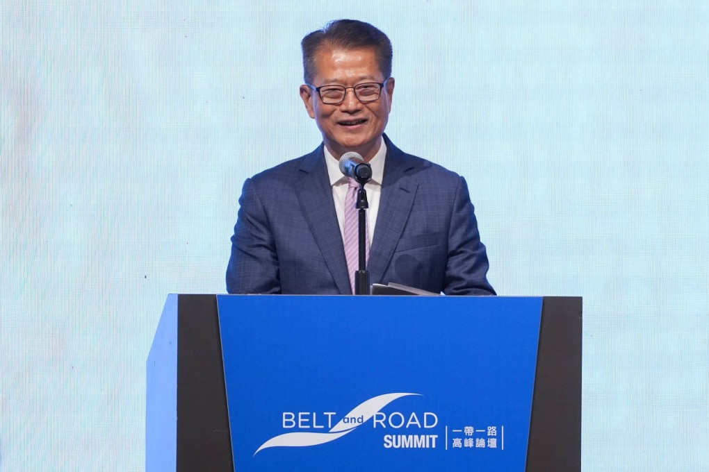 Financial Secretary Paul Chan Mo-po at the Belt and Road Summit at HKCEC in Wan Chai on September 11, 2024. Photo: Eugene Lee