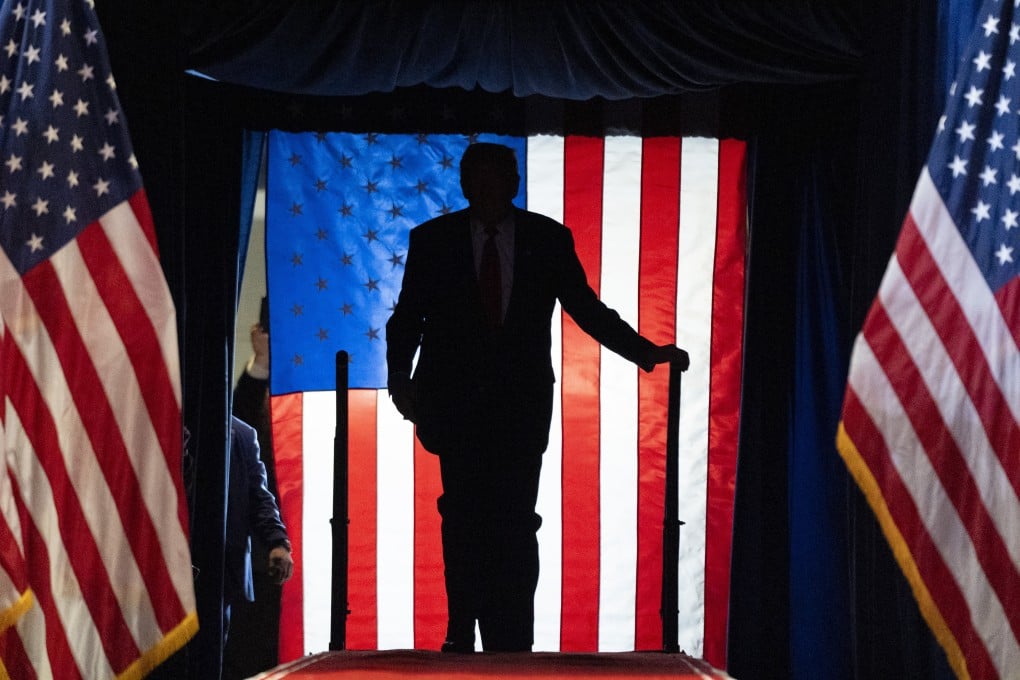 Republican presidential nominee and former US president Donald Trump arrives to speak at a campaign event at Nassau Coliseum in Uniondale, New York, on September 18. Photo: AP