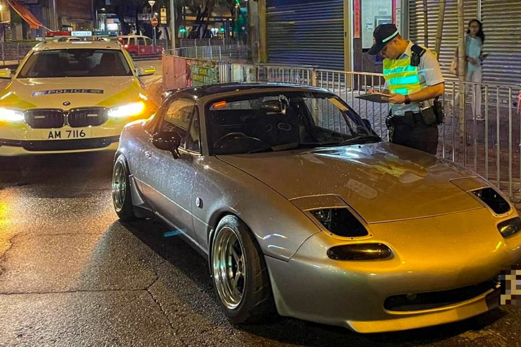 The cars impounded by police are suspected to be illegally modified to enhance speed. Photo: Handout