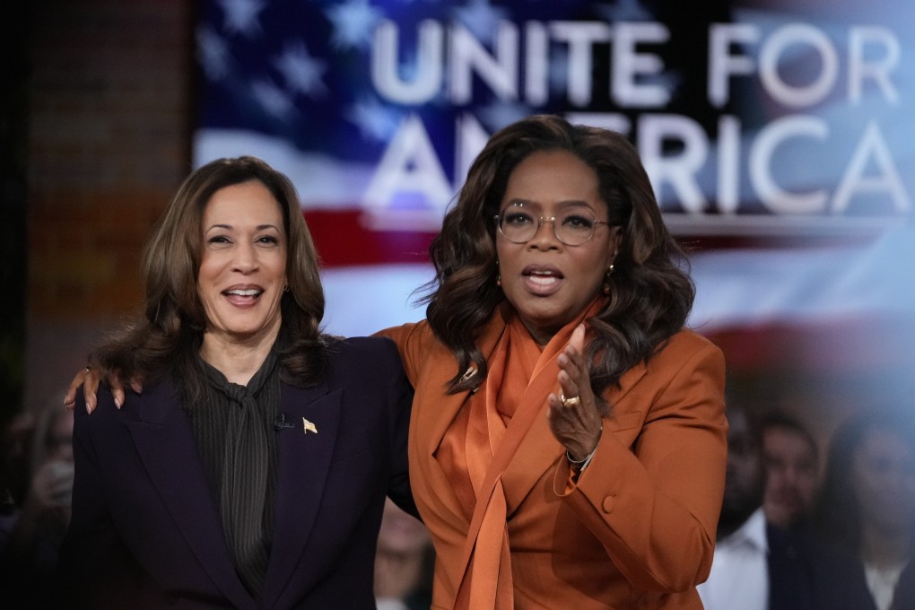 US Vice-President Kamala Harris and Oprah Winfrey. Photo: AP