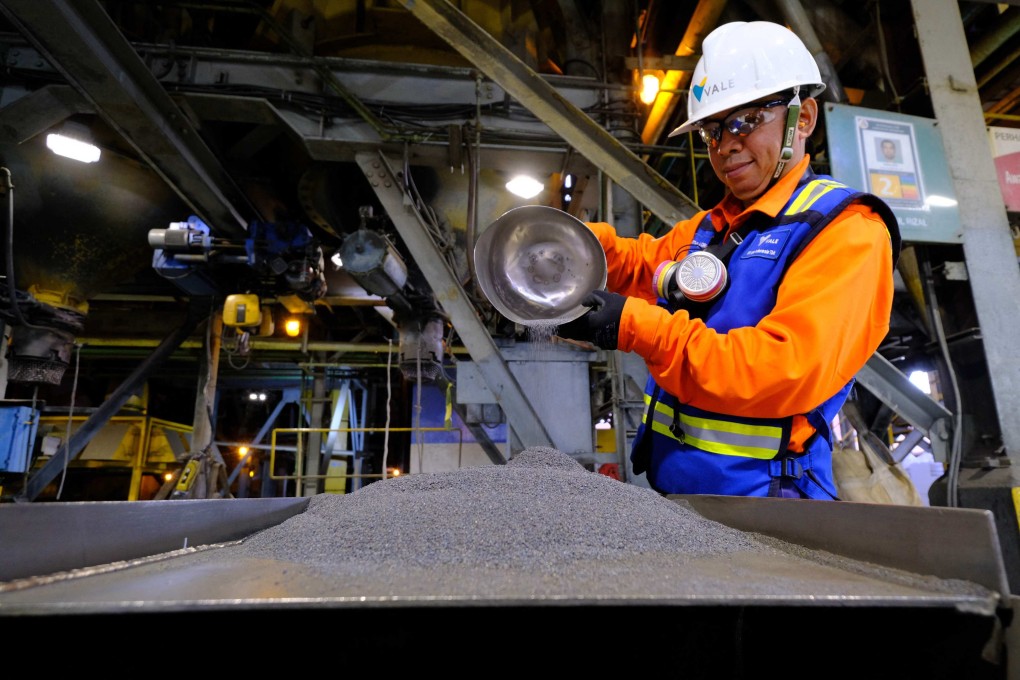 A worker at a nickel smelter in Indonesia’s South Sulawesi province. Photo: AFP