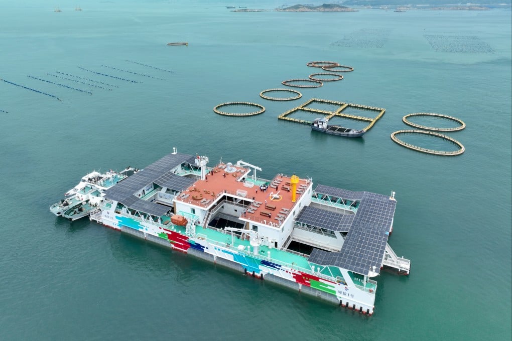 A deep-sea aquaculture platform in Lianjiang county in Fuzhou, southeast China’s Fujian province. Photo: Xinhua