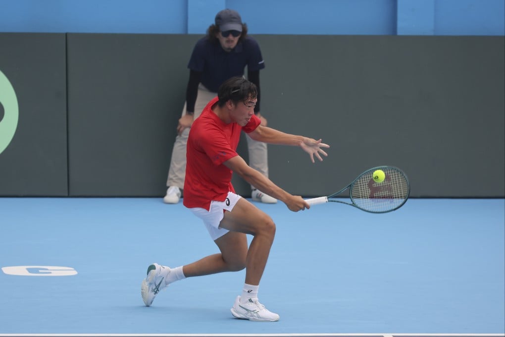 Hong Kong qualifier Coleman Wong almost won the second-round match in straight sets before fading away in the decider. Photo: Edmond So