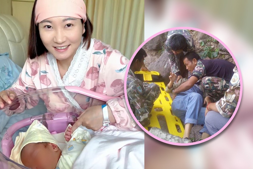 Wang, who tragically lost her unborn child five years ago when her husband pushed her off a cliff in Thailand, has welcomed a new son during the Mid-Autumn Festival. Photo: SCMP composite/Weibo/Royal Thai Police