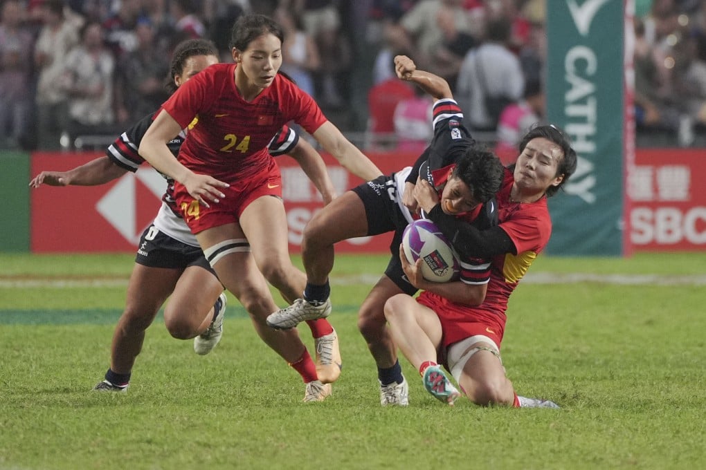 Stephanie Chan, seen here in action at the Hong Kong Sevens, inspired her side to successive victories in Hangzhou. Photo: Eugene Lee